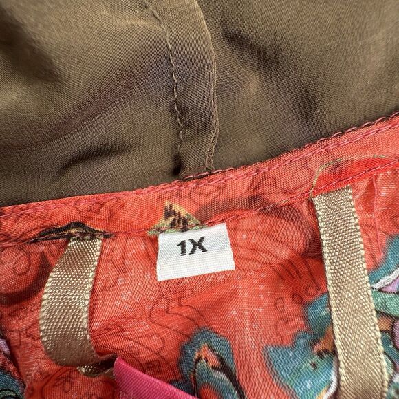 Johnny Was Paisley Rayon Tunic Blouse Kimono Size 1X Boho/Festival - Picture 9 of 10